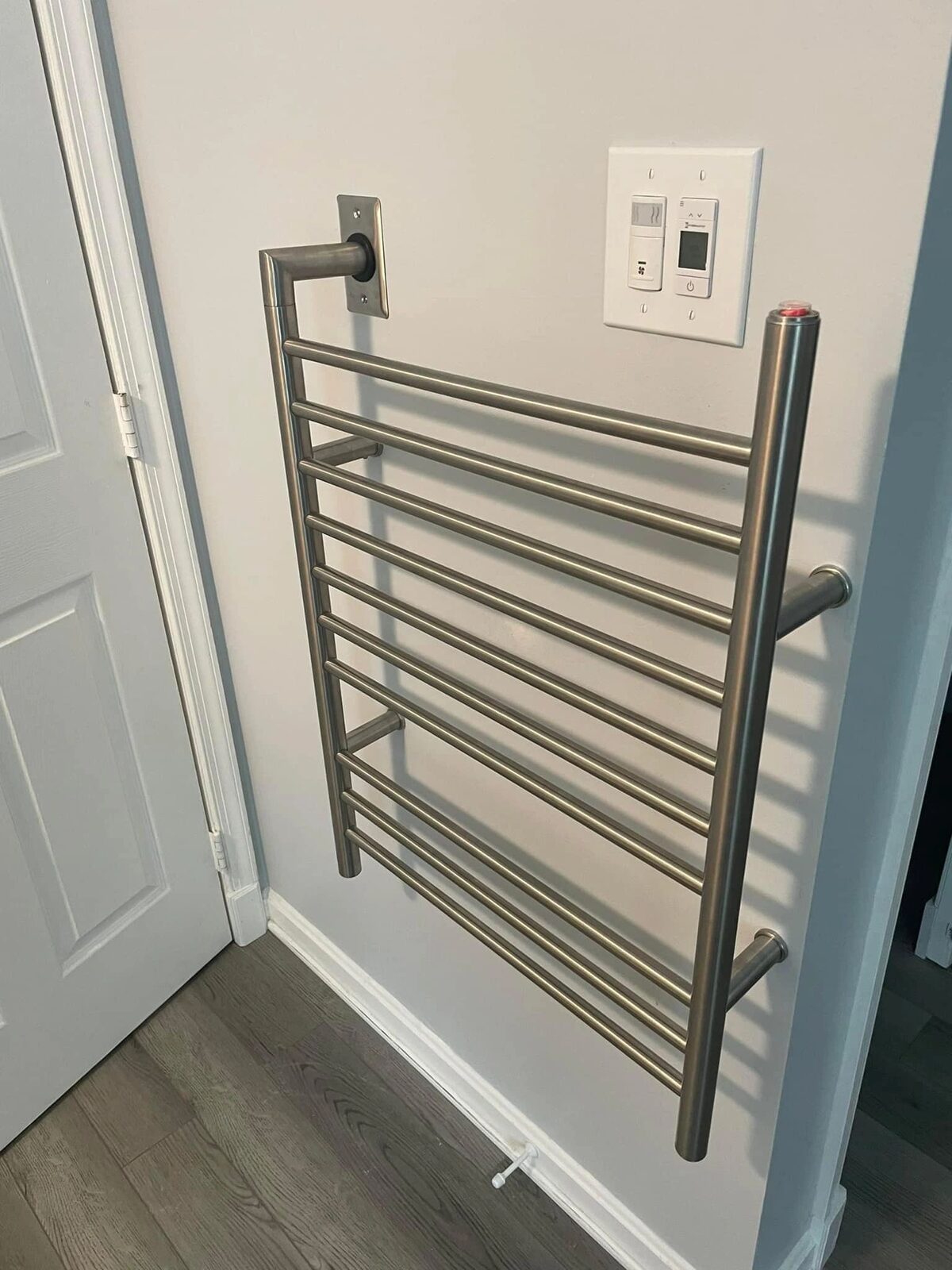 Heated towel rack install